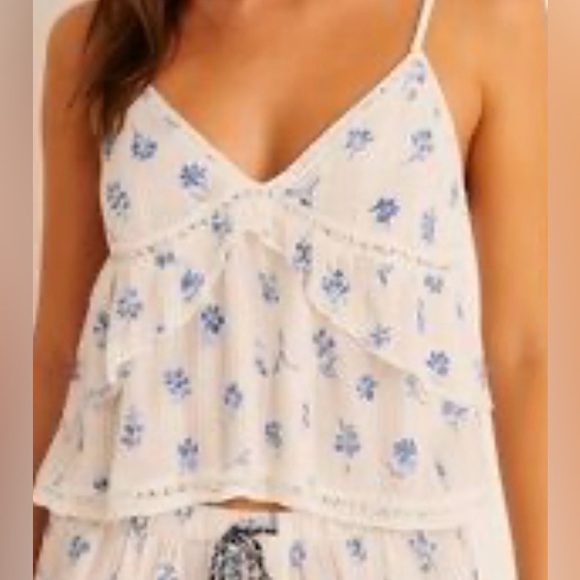 Joie Blue Floral Pajama Set - Picture 2 of 6